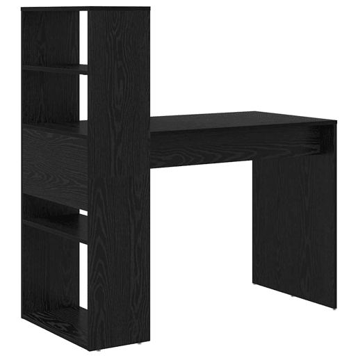 Secretária Escrivaninha de computador - Carvalho preto 113 x 54 x 120 cm Madeira processada