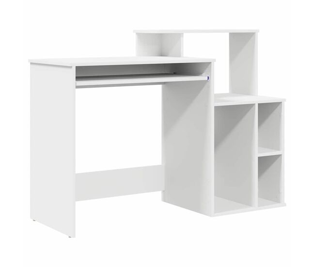 Escritorio - mesa de ordenador con almacenamiento blanco 120.5 x 44 x 88.5 cm