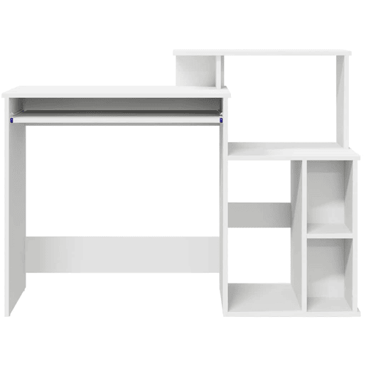 Secretária Escrivaninha de computador - com Armazenamento Branco 120.5 x 44 x 88.5 cm