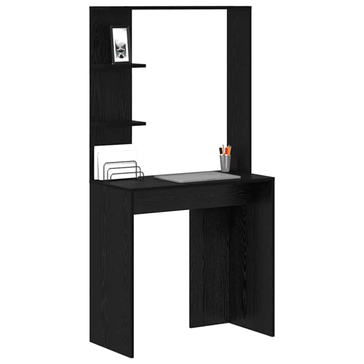 Secretária Escrivaninha de computador - Carvalho preto 78.5 x 37 x 154.5 cm Madeira processada