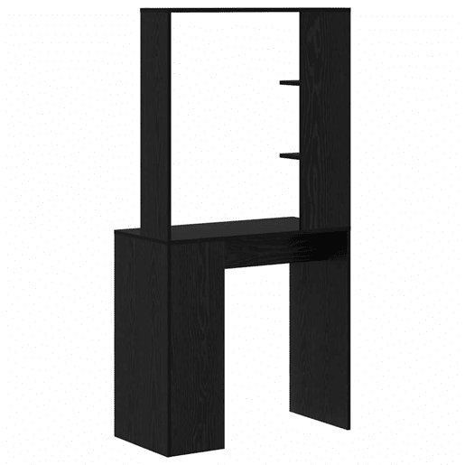 Secretária Escrivaninha de computador - Carvalho preto 78.5 x 37 x 154.5 cm Madeira processada