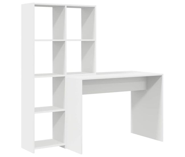 Escritorio - mesa de ordenador blanco 138.5 x 55 x 143 cm madera contrachapada