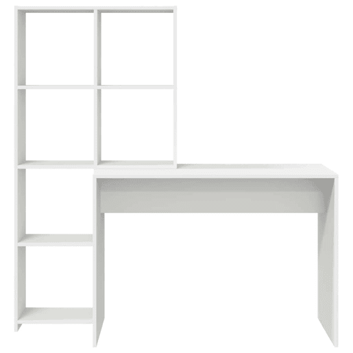 Secretária Escrivaninha de computador - Branco 138.5 x 55 x 143 cm Madeira processada