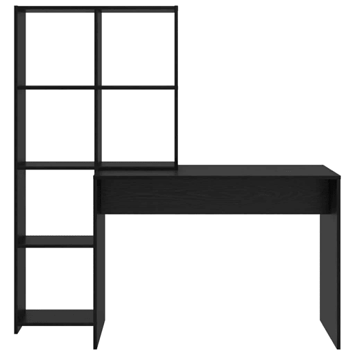 Secretária Escrivaninha de computador - Carvalho preto 138.5 x 55 x 143 cm Madeira processada
