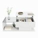 Mesa de centro elevable rectangular de panel de partículas 100x50 Mesa de centro elevable rectangular de panel de partículas 100x50 Blanco