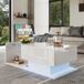 Mesa de centro elevable rectangular de panel de partículas 100x50 Mesa de centro elevable rectangular de panel de partículas 100x50 Blanco