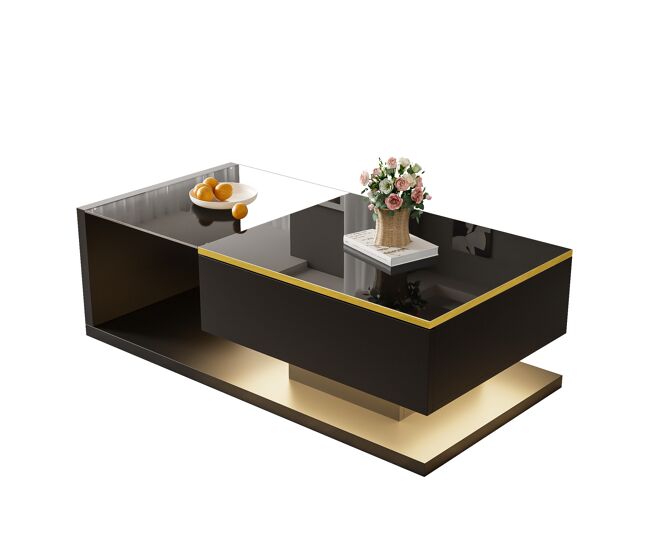 Mesa de centro rectangular de panel de partículas con 1 puerta 100x50
