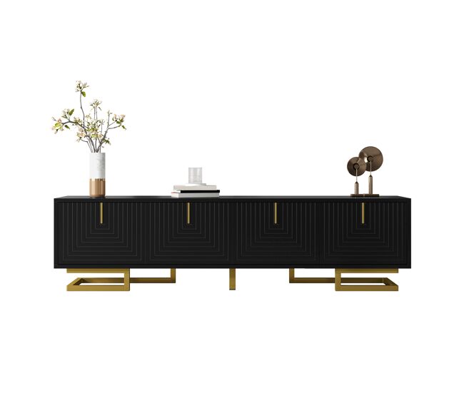 Mueble TV de panel de partículas con 4 puertas 160
