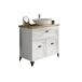 Mueble de baño Toscana con lavabo cerámico y almacenamiento práctico 85 Mueble de baño Toscana con lavabo cerámico y almacenamiento práctico 85 Blanco