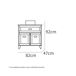 Mueble de baño Toscana con lavabo cerámico y almacenamiento práctico 85 Mueble de baño Toscana con lavabo cerámico y almacenamiento práctico 85 Blanco