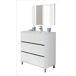 Mueble de lavabo cerámico Kalma con espejo integrado 81 Mueble de lavabo cerámico Kalma con espejo integrado 81 Blanco