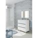 Mueble de lavabo cerámico Kalma con espejo integrado 81 Mueble de lavabo cerámico Kalma con espejo integrado 81 Blanco