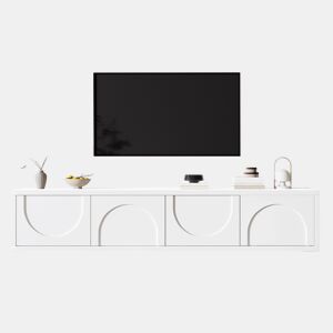 Móvel de TV 175cm de mdf e painel de partículas com 4 portas,branco