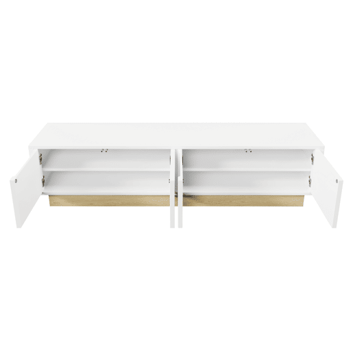 Móvel de TV 175cm de mdf e painel de partículas com 4 portas,branco