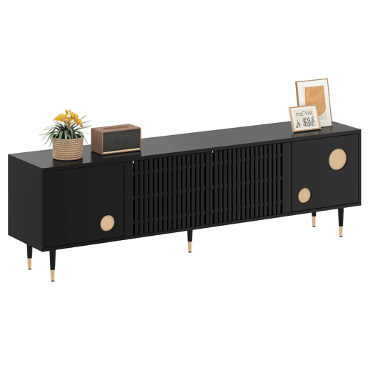 Móvel de TV 170cm de mdf com 4 portas,preto
