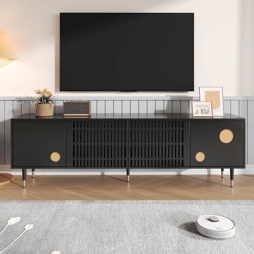Móvel de TV 170cm de mdf com 4 portas,preto