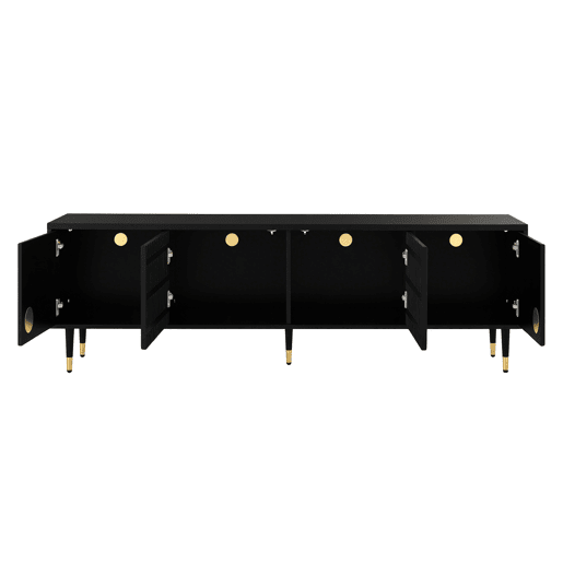 Móvel de TV 170cm de mdf com 4 portas,preto