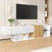 Mueble TV de panel de partículas con 2 puertas Mueble TV de panel de partículas con 2 puertas Natural/ Blanco