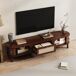 Mueble TV de panel de partículas con 2 puertas y 1 cajón Mueble TV de panel de partículas con 2 puertas y 1 cajón Natural