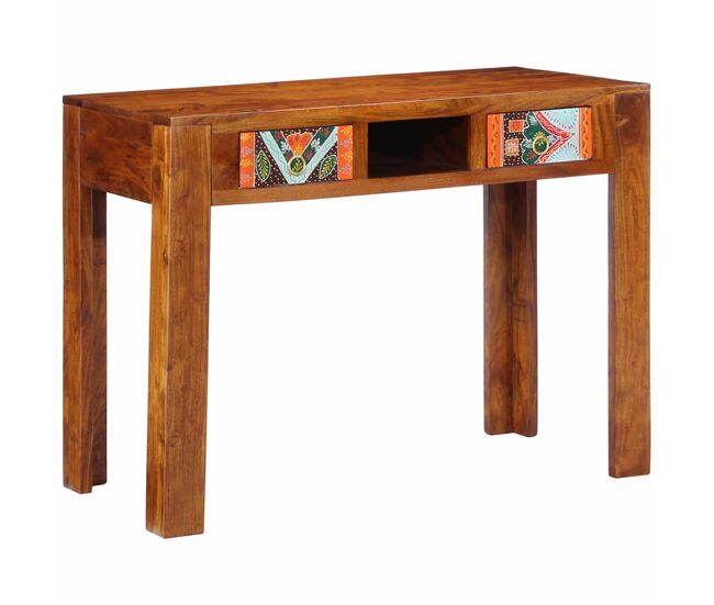 Escritorio - mesa de ordenador de madera maciza de acacia 110x50x75 cm
