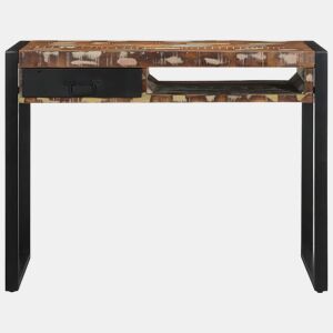 Secretária - Escrivaninha de computador multicor 100x50x75 cm madeira maciça recuperada