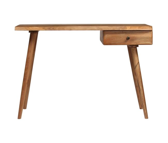 Escritorio - mesa de ordenador de madera maciza de acacia 110x50x76 cm