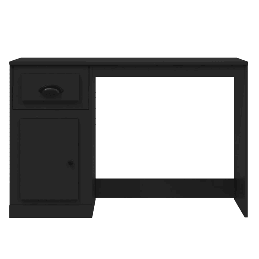 Secretária - Escrivaninha de computador c gaveta 115x50x75 cm derivados de madeira preto