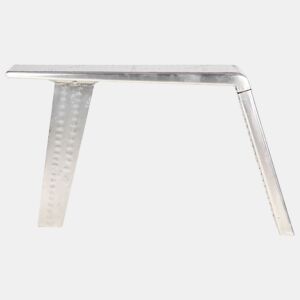 Secretária Escrivaninha de computador - aviador 112x50x76 cm metal prateado