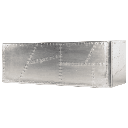 Secretária Escrivaninha de computador - aviador 112x50x76 cm metal prateado Secretária Escrivaninha de computador - aviador 112x50x76 cm metal prateado