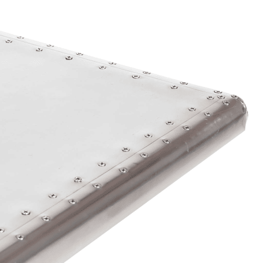 Secretária Escrivaninha de computador - aviador 112x50x76 cm metal prateado Secretária Escrivaninha de computador - aviador 112x50x76 cm metal prateado