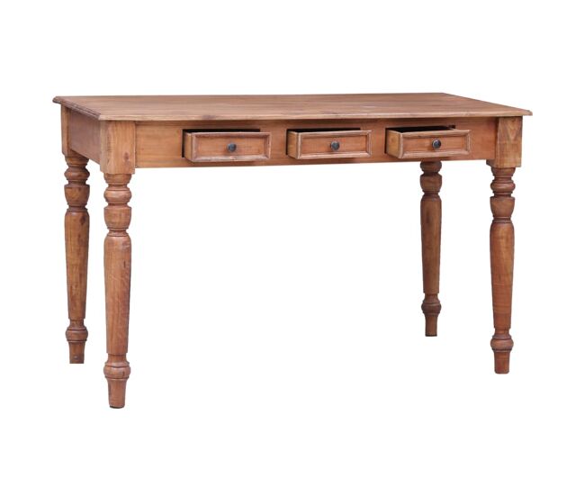 Escritorio - mesa de ordenador con cajones madera maciza de caoba 117x57x75 cm