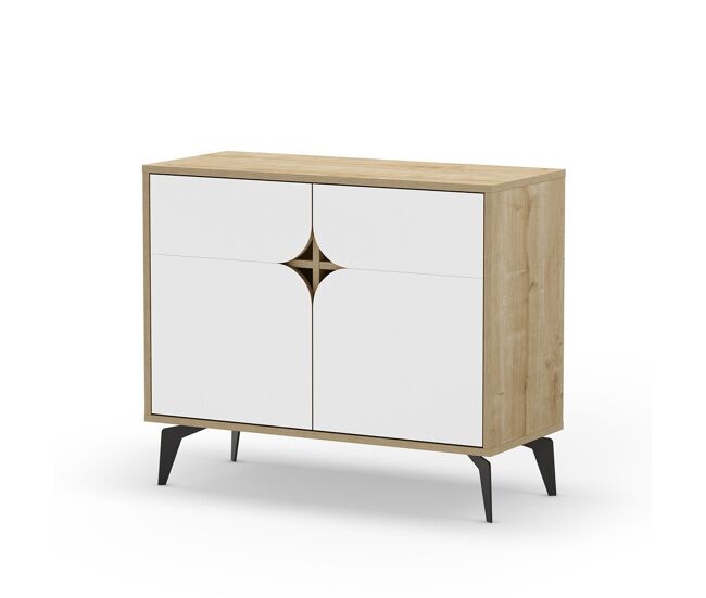 Aparador 2 puertas con patas de metal l95 cm - flora