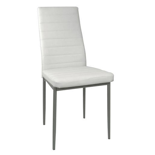 Conjunto de mesa redonda com 2 cadeiras de cozinha, móveis de cozinha, estilo moderno na cor branco fosco