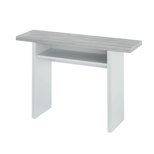 Conjunto de mesa de cozinha e 2 cadeiras, pacote com mesa dobrável e 2 cadeiras, branco e cinza cimento