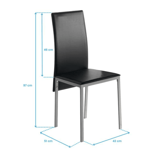 Conjunto de Jantar Mesa de Vidro e 4 Cadeiras, Mesa Fixa e 4 Cadeiras Conjunto de Sala de Estar, Mesa Retangular Cor Preta