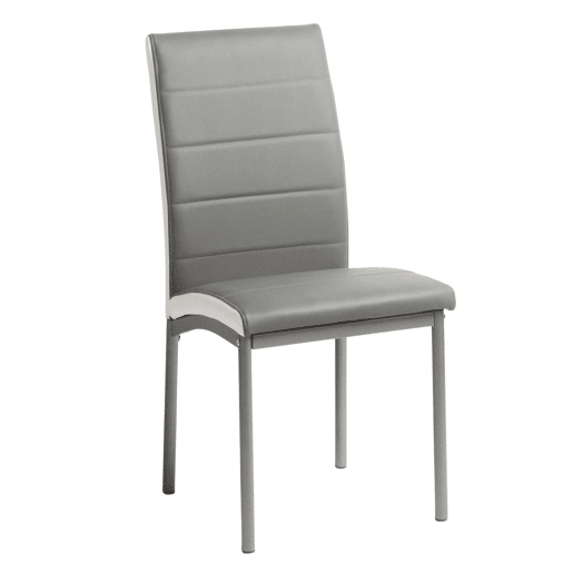 Conjunto de Jantar Mesa Extensível e 4 Cadeiras, Mesa Retangular Cor Cinza e Branco Artik Conjunto de Jantar Mesa Extensível e 4 Cadeiras, Mesa Retangular Cor Cinza e Branco Artik