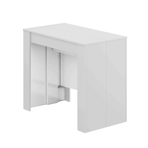 Conjunto de Jantar Mesa Extensível e 4 Cadeiras, Mesa Retangular Cor Cinza e Branco Artik Conjunto de Jantar Mesa Extensível e 4 Cadeiras, Mesa Retangular Cor Cinza e Branco Artik