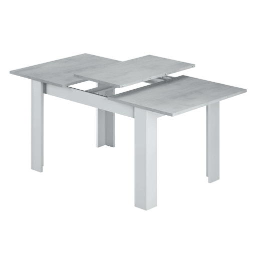 Conjunto de jantar, mesa extensível e 4 cadeiras, conjunto de mesa extensível e 4 cadeiras, mesa retangular cinza cimento Conjunto de jantar, mesa extensível e 4 cadeiras, conjunto de mesa extensível e 4 cadeiras, mesa retangular cinza cimento