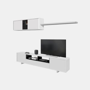 Mobiliário de sala de jantar Belus Branco brilhante - Cinzento antracite 200104,8+95,2 x 4634,7 x 41  28,2  21 cm