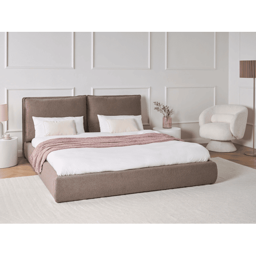 Beliani Cama de água Bouclé BAJONNA