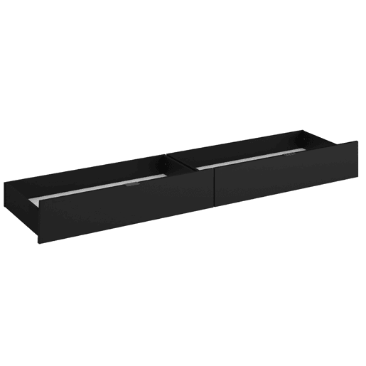Gavetas de fundo de cama John em pontilhado preto 190-200x22x50 cm Gavetas de fundo de cama John em pontilhado preto 190-200x22x50 cm
