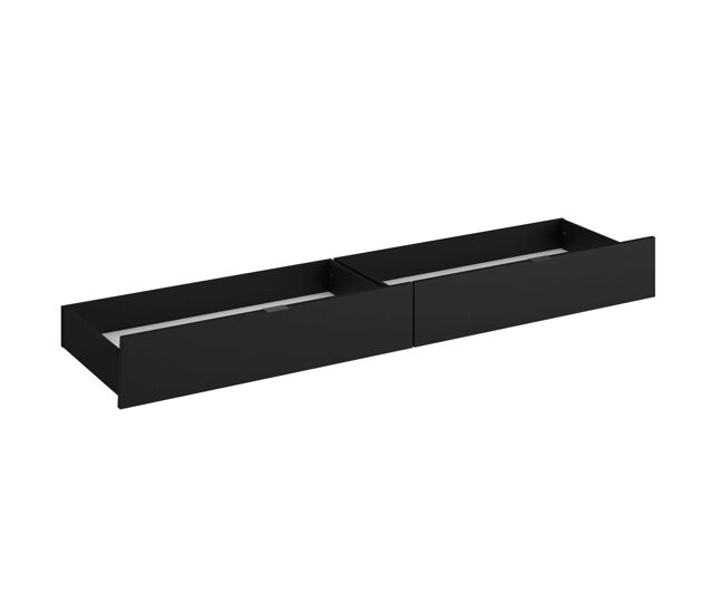 Cajones inferiores para cama john en color blanco shiny o negro stipple 190-200x22x50 cm
