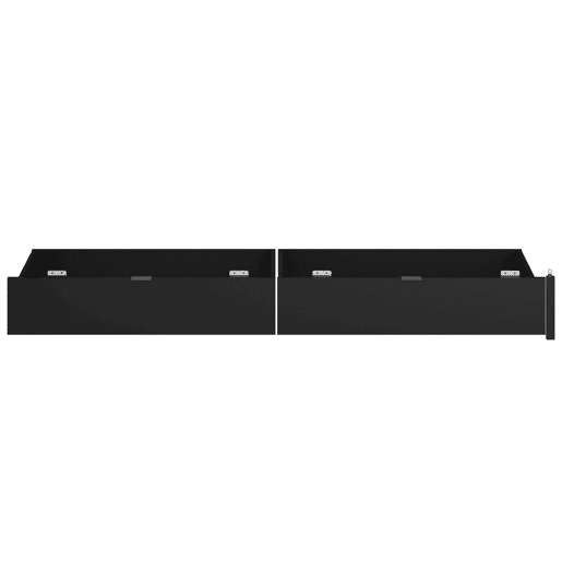 Gavetas de fundo de cama John em pontilhado preto 190-200x22x50 cm Gavetas de fundo de cama John em pontilhado preto 190-200x22x50 cm