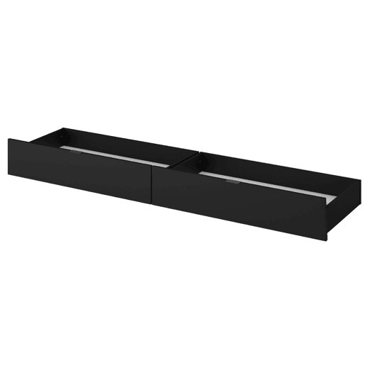 Gavetas de fundo de cama John em pontilhado preto 190-200x22x50 cm Gavetas de fundo de cama John em pontilhado preto 190-200x22x50 cm