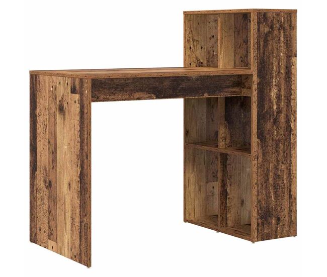 Escritorio - mesa de ordenador con estante madera vieja 108 x 55 x 103.5 cm