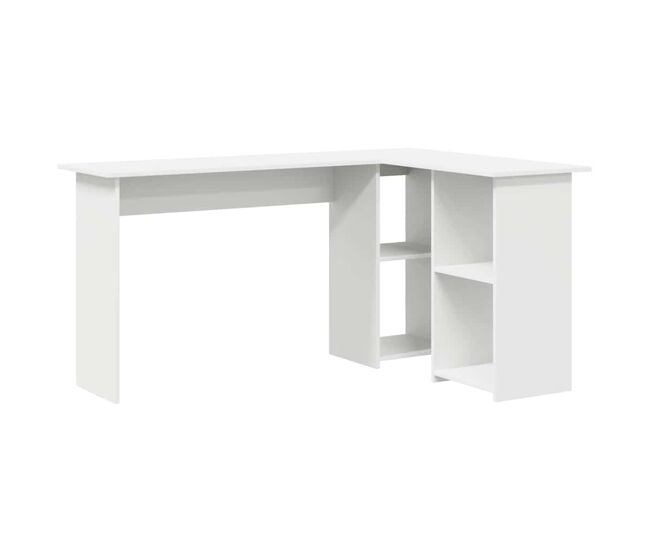 Escritorio - mesa de ordenador blanco 142 x 102 x 73 cm madera contrachapada