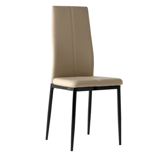 Conjunto de mesa de jantar e 4 cadeiras, mesa fixa e 4 cadeiras, mesa retangular de vidro bege e preto