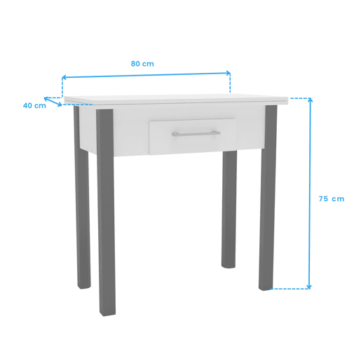 Conjunto de mesa extensível com 2 cadeiras de cozinha, móveis de cozinha, mesa com cadeiras, branco e cinza