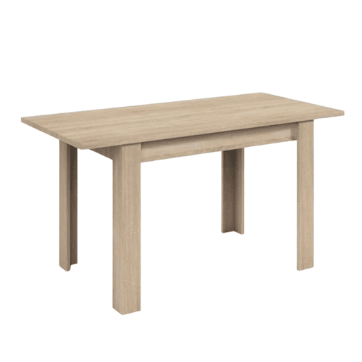 Conjunto de mesa extensível e 4 cadeiras de jantar, pacote de mesa e cadeiras de estilo moderno em carvalho canadense