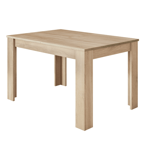 Conjunto de mesa extensível e 4 cadeiras de jantar, pacote de mesa e cadeiras de estilo moderno em carvalho canadense